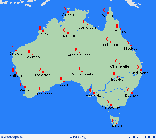 wind Australia Oceania Forecast maps