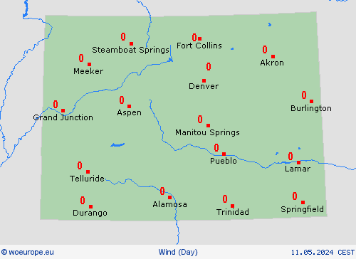 wind Colorado North America Forecast maps