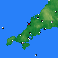Nearby Forecast Locations - Newquay - Map