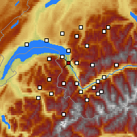 Nearby Forecast Locations - Aigle - Map