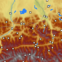 Nearby Forecast Locations - Loferer Alm - Map