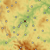 Nearby Forecast Locations - Líně - Map