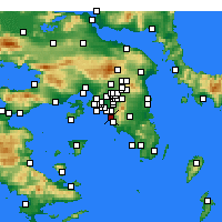 Nearby Forecast Locations - Athens - Map
