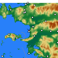 Nearby Forecast Locations - Kuşadası - Map