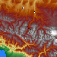 Nearby Forecast Locations - Teberda - Map