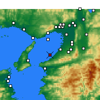 Nearby Forecast Locations - Kansai region - Map