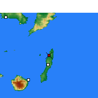 Nearby Forecast Locations - Tanegashima - Map