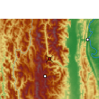 Nearby Forecast Locations - Falam - Map