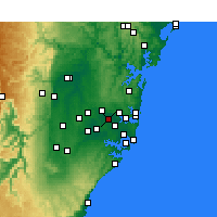 Nearby Forecast Locations - Homebush - Map
