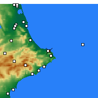 Nearby Forecast Locations - El Verger - Map