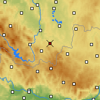Nearby Forecast Locations - Trhové Sviny - Map