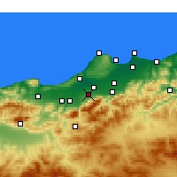 Nearby Forecast Locations - Béni Mered - Map