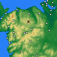 Nearby Forecast Locations - Llyn Brenig - Map