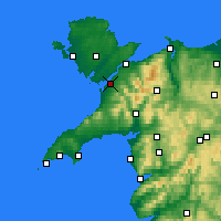 Nearby Forecast Locations - Caernarfon - Map