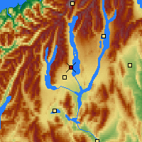 Nearby Forecast Locations - Lake Pukaki - Map