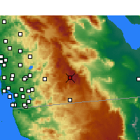 Nearby Forecast Locations - Pine Valley - Map