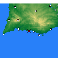 Nearby Forecast Locations - Albufeira - Map