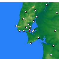 Nearby Forecast Locations - Almada - Map