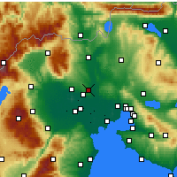Nearby Forecast Locations - Koufalia - Map