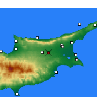 Nearby Forecast Locations - Ercan Intl. Airport - Map