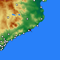 Nearby Forecast Locations - Lloret de Mar - Map