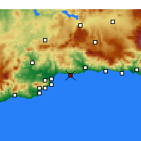Nearby Forecast Locations - Rincón de la Victoria - Map