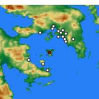Nearby Forecast Locations - Aegina - Map
