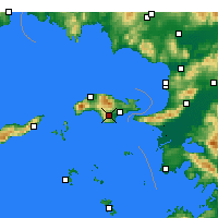 Nearby Forecast Locations - Pythagoreio - Map