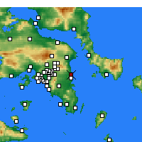 Nearby Forecast Locations - Rafina - Map