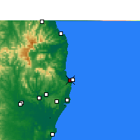 Nearby Forecast Locations - Byron Bay - Map