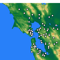 Nearby Forecast Locations - Larkspur - Map