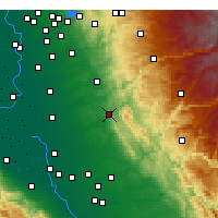 Nearby Forecast Locations - Valley Springs - Map