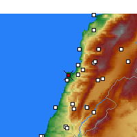 Nearby Forecast Locations - Basta el Tahta - Map