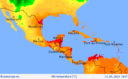 Min temperature Forecast maps