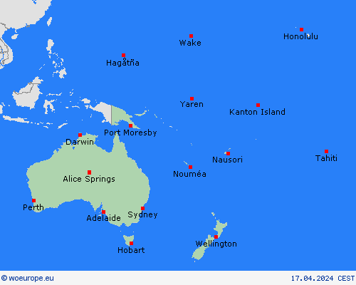   Oceania Forecast maps