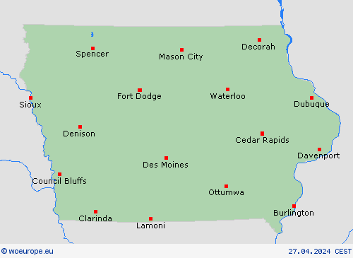  Iowa North America Forecast maps