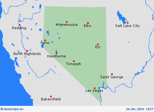  Nevada North America Forecast maps