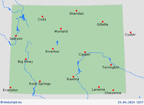  Wyoming North America Forecast maps