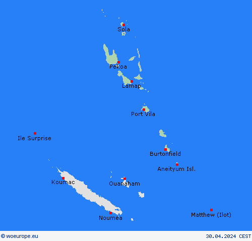  Vanuatu Oceania Forecast maps