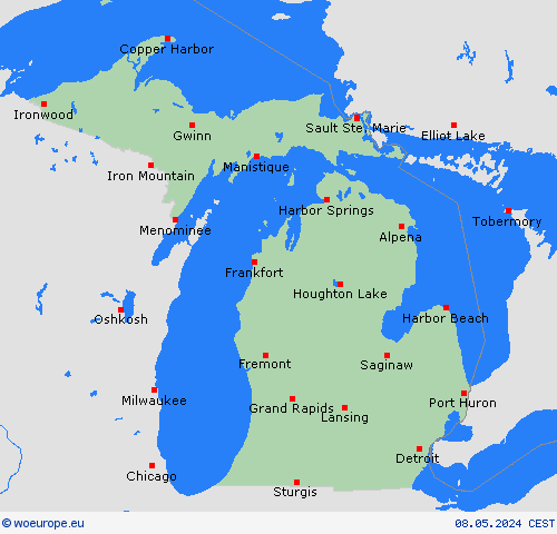  Michigan North America Forecast maps