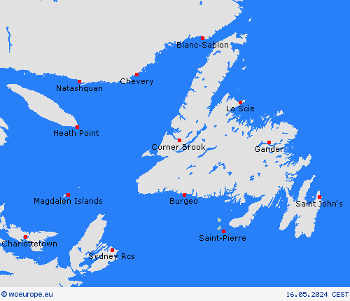  Saint Pierre and Miquelon North America Forecast maps