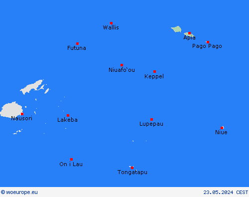  Samoa Oceania Forecast maps