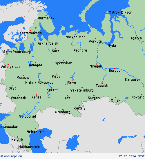  Russia Europe Forecast maps