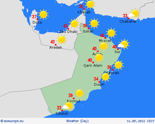 overview Oman Asia Forecast maps