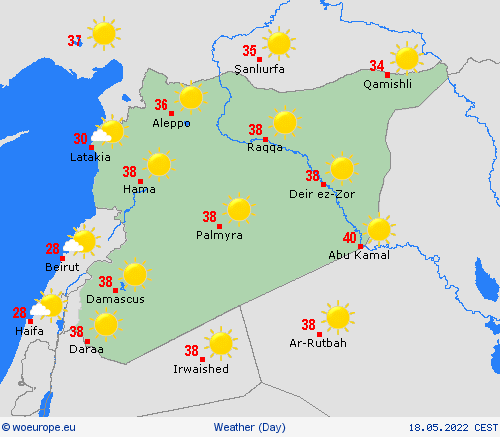 overview Syria Asia Forecast maps