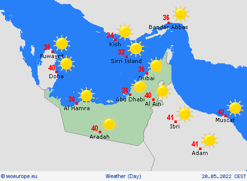 overview United Arab Emirates Asia Forecast maps