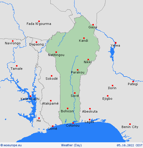 overview Benin Africa Forecast maps