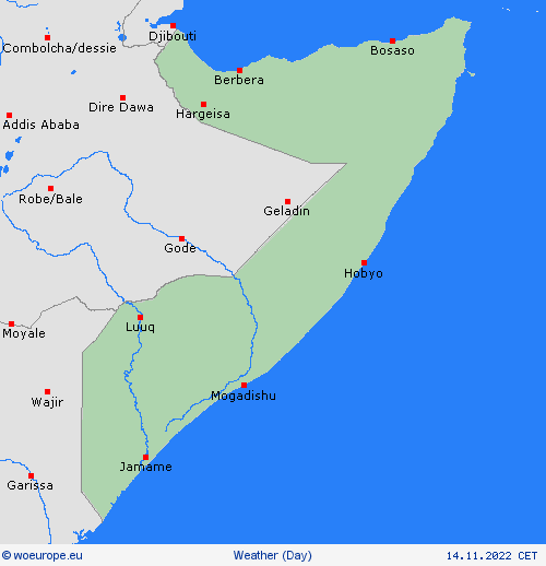 overview Somalia Africa Forecast maps