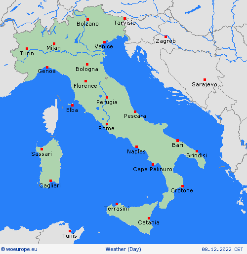 overview Italy Europe Forecast maps