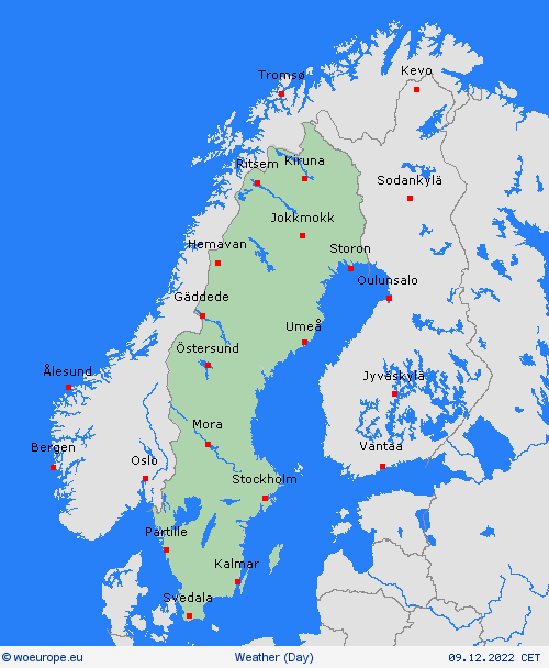overview Sweden Europe Forecast maps